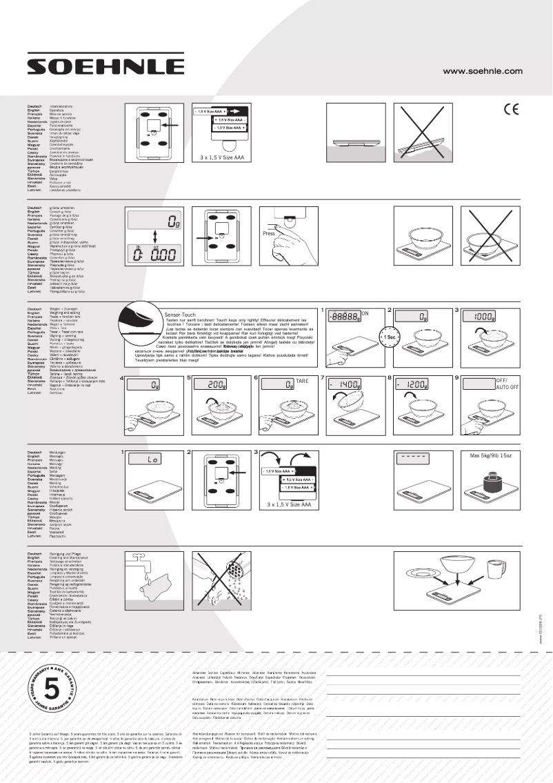 Page n°1 - Manuel utilisateur Soehnle 66141
