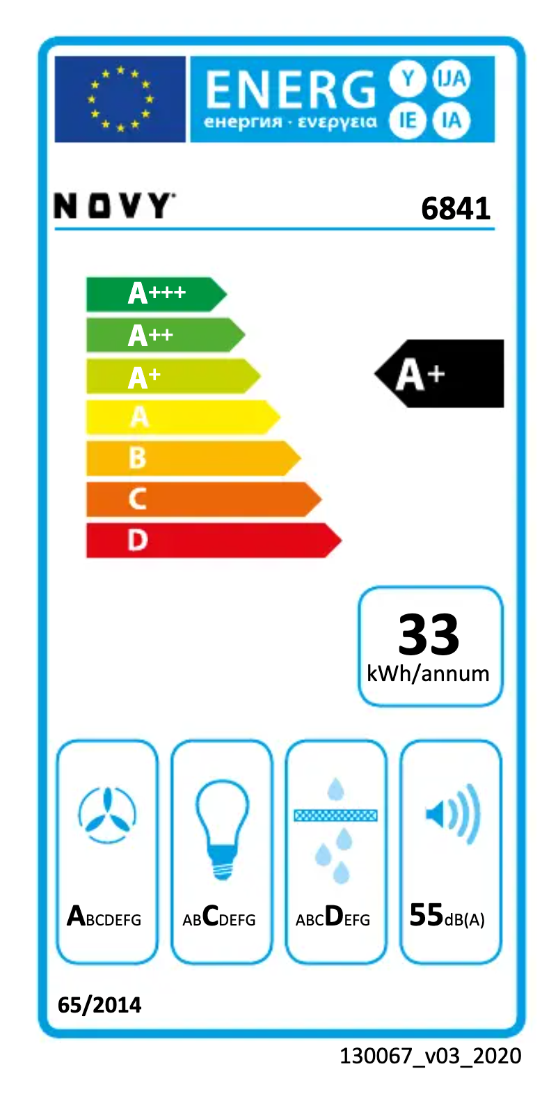 Page n°1 - Label énergétique Novy Pure'line 6841