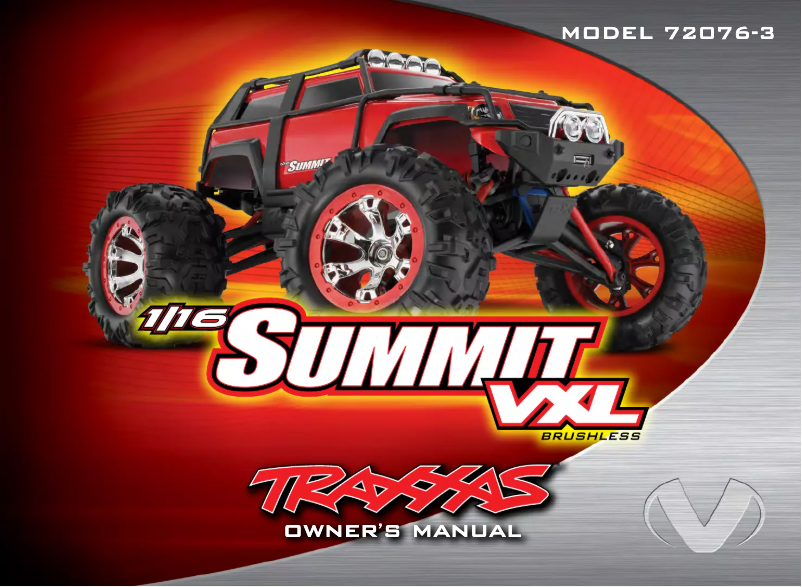 Page 1 de la notice Manuel utilisateur Traxxas 1/16 Summit VXL