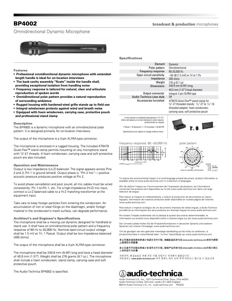 Imagen de la primera página del manual del dispositivo BP4002