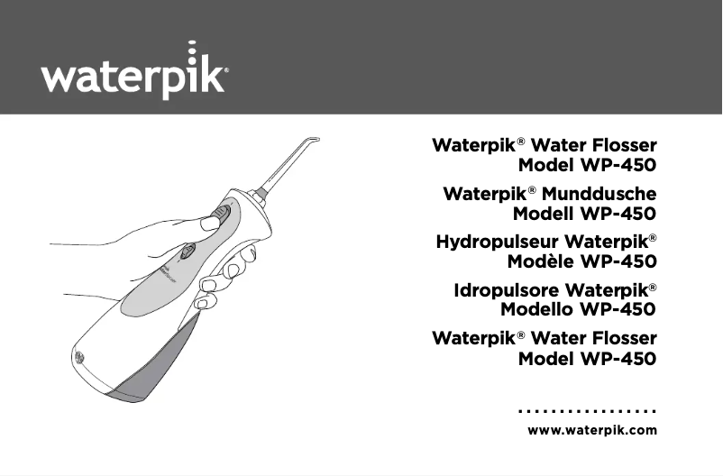 Page 1 de la notice Manuel utilisateur Waterpik WP-462E1