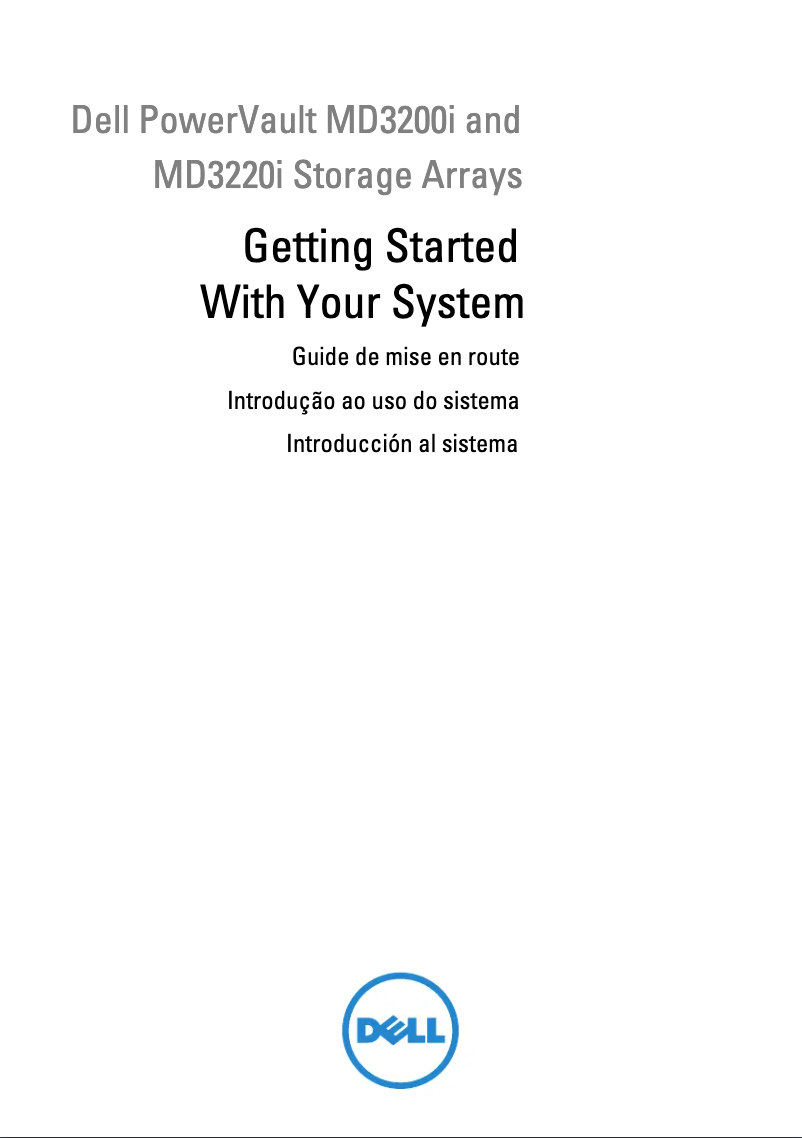 Page n°1 - Guide d'installation Dell PowerVault MD3220i