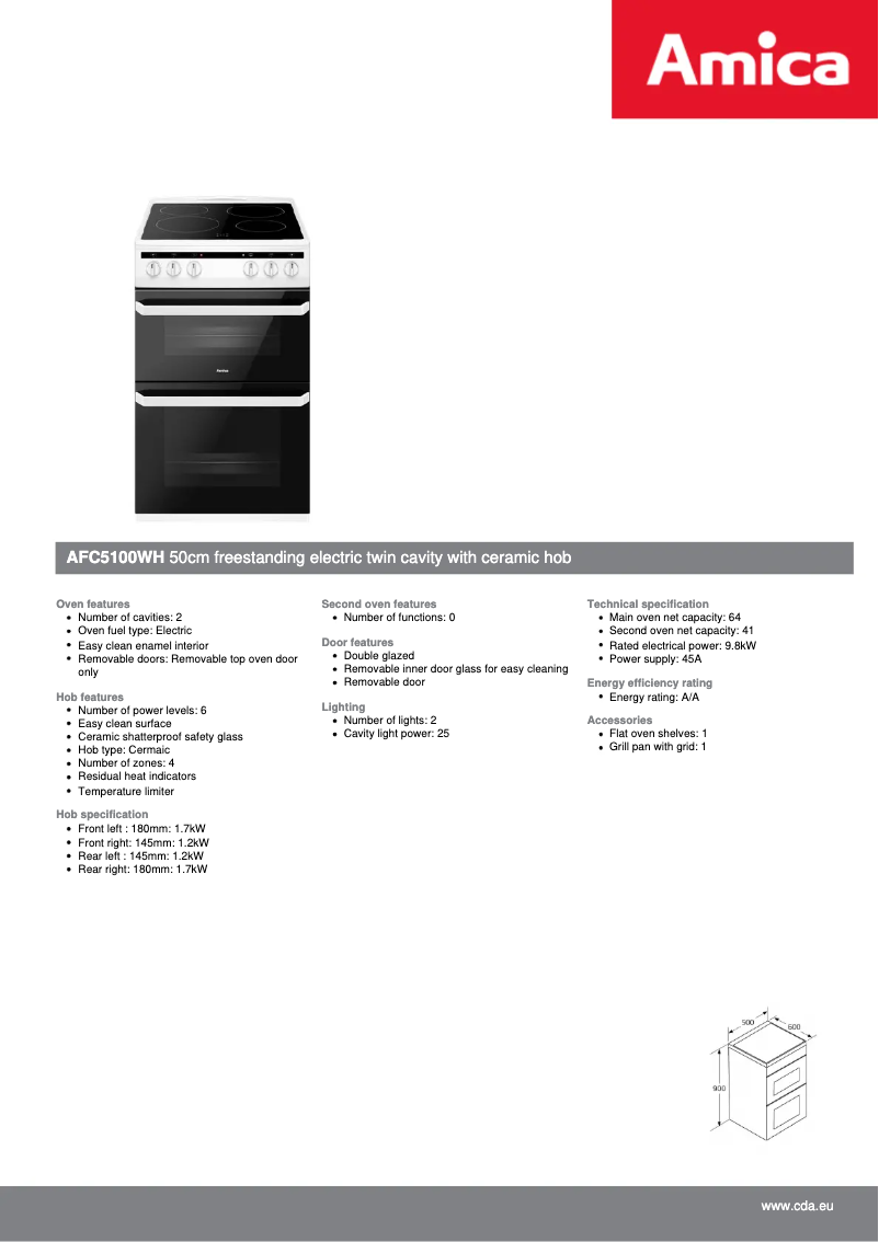 Image de la première page du manuel de l'appareil AFC5100WH