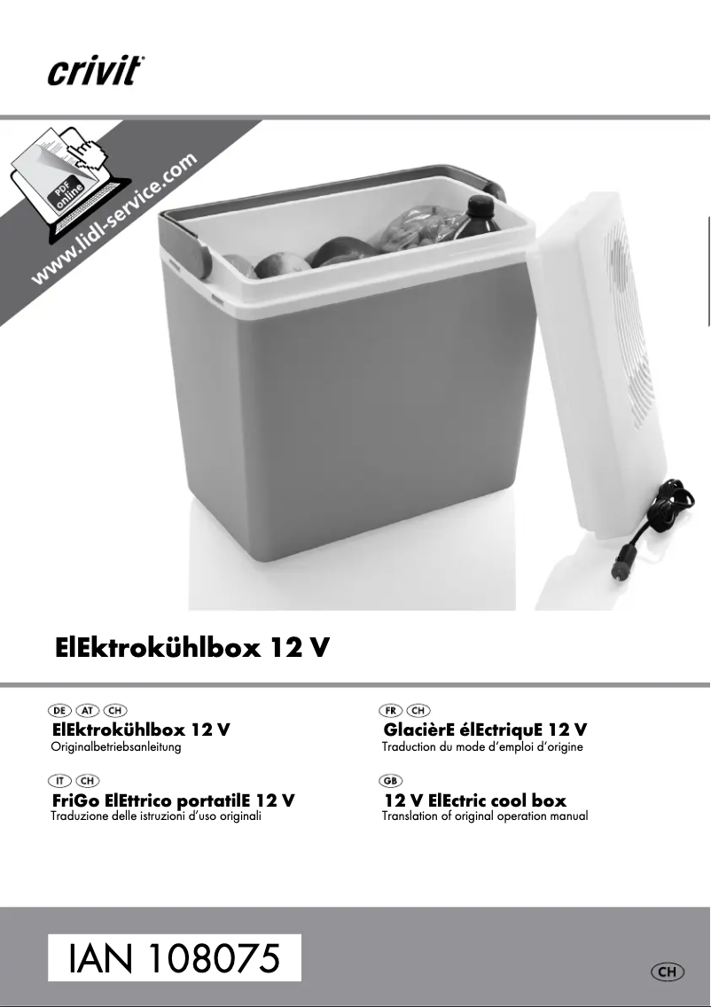 Page 1 de la notice Manuel utilisateur Crivit IAN 108075
