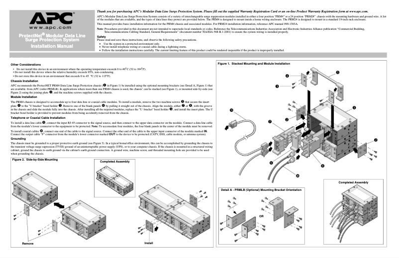 Image de la première page du manuel de l'appareil ProtectNet PRM4