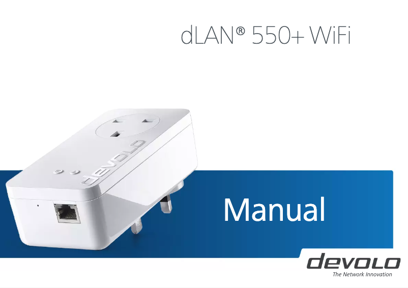Page 1 de la notice Manuel utilisateur Devolo 550