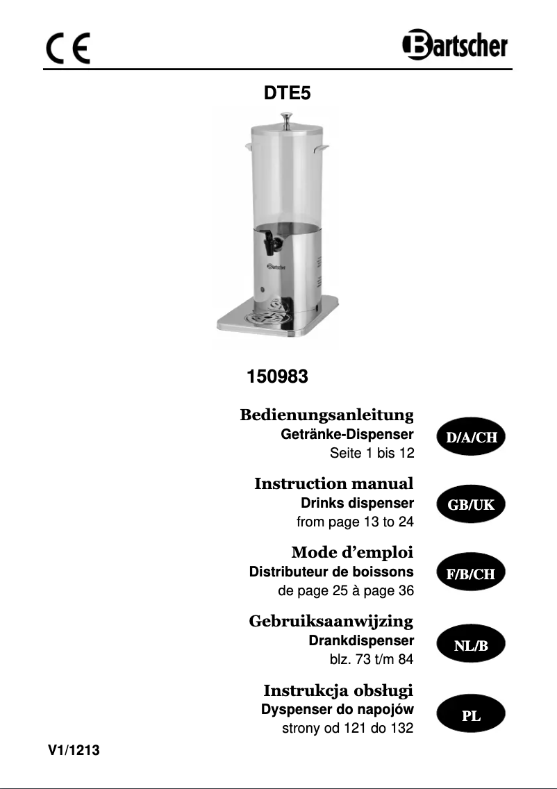 Imagen de la primera página del manual del dispositivo DTE5