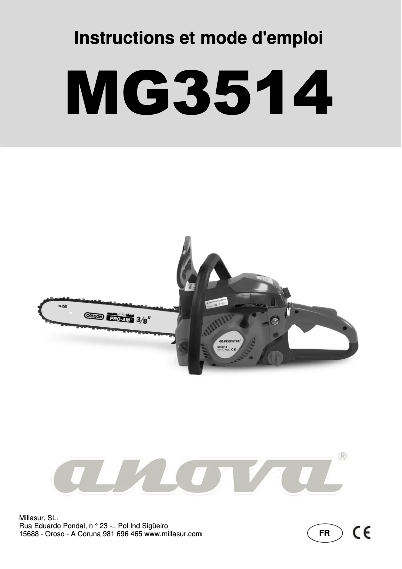 Página 1 del manual Manual de usuario Anova MG3514