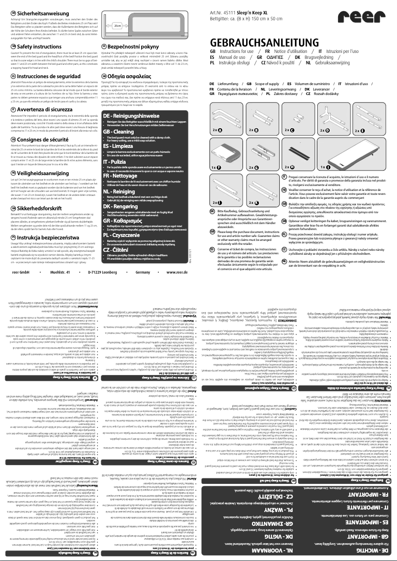 Image de la première page du manuel de l'appareil Sleep'n Keep XL 45111