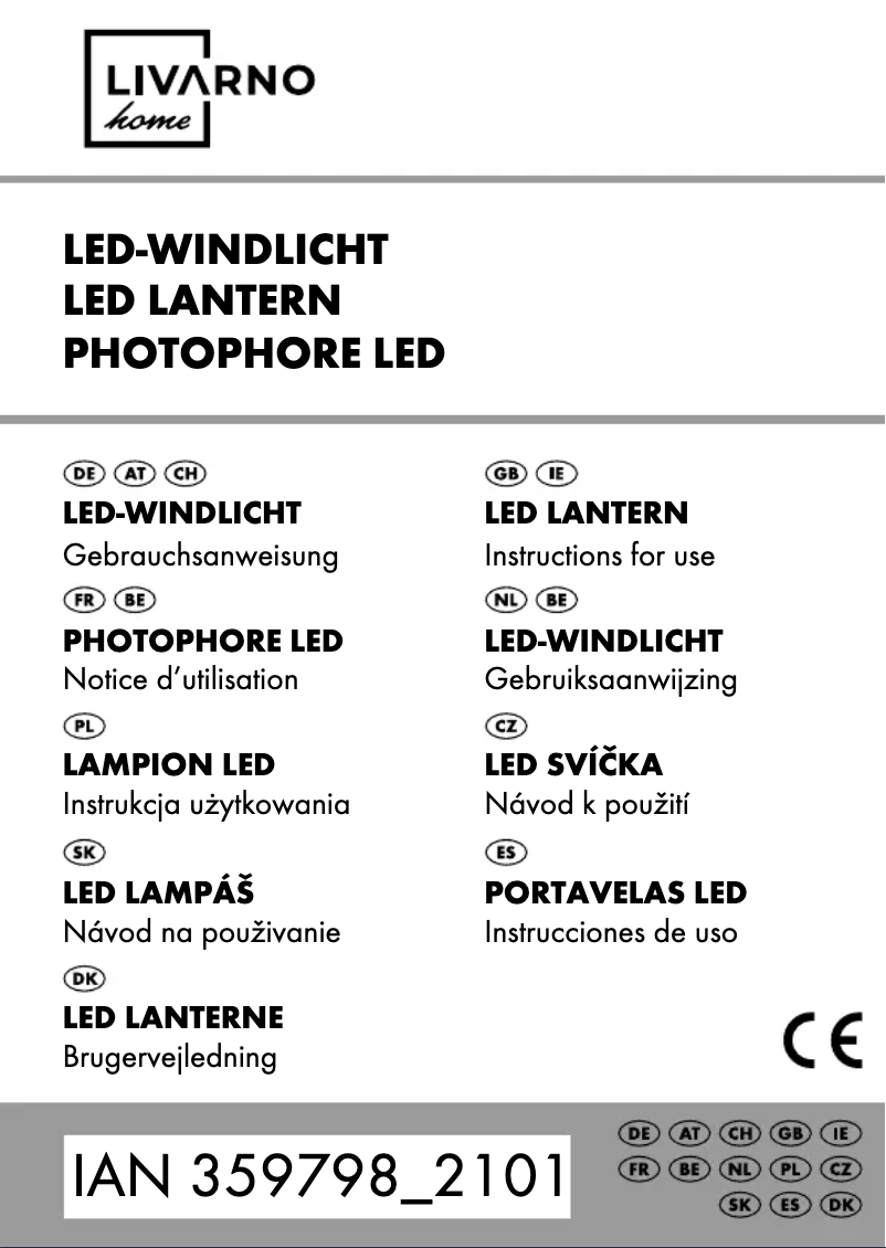 Page 1 de la notice Manuel utilisateur Livarno Lux IAN 359798