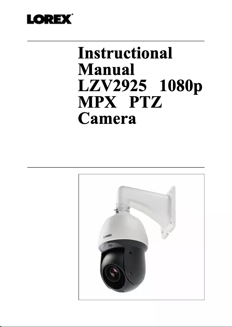 Página 1 del manual Manual de usuario Lorex LZV2925SC