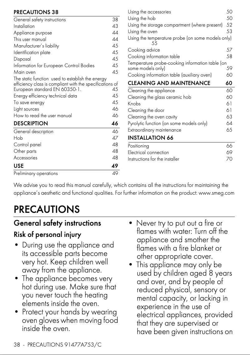 Image de la première page du manuel de l'appareil C92IPMB2
