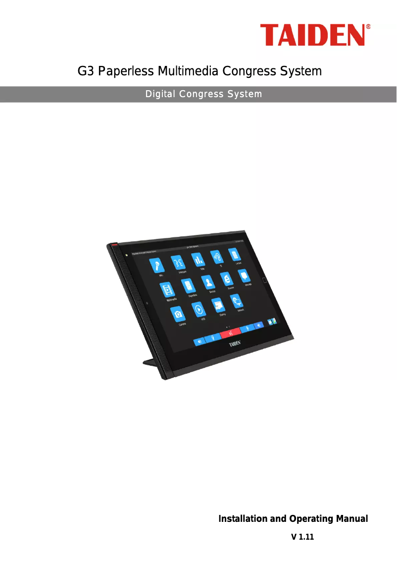 Image de la première page du manuel de l'appareil HCS-8338BCE-NP