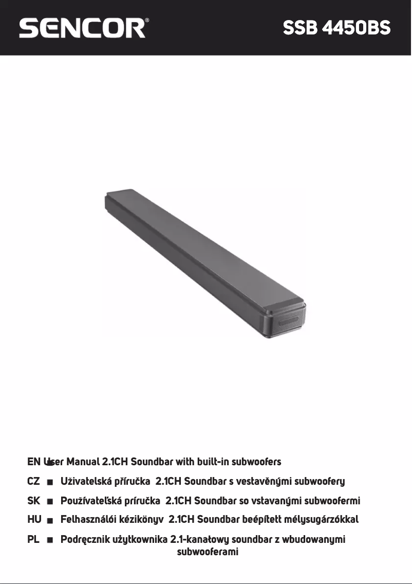 Page n°1 - Manuel utilisateur Sencor SSB 4450BS