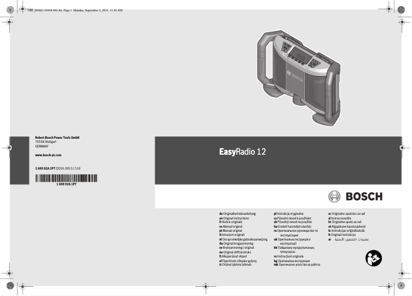 Image de la première page du manuel de l'appareil EasyRadio 12
