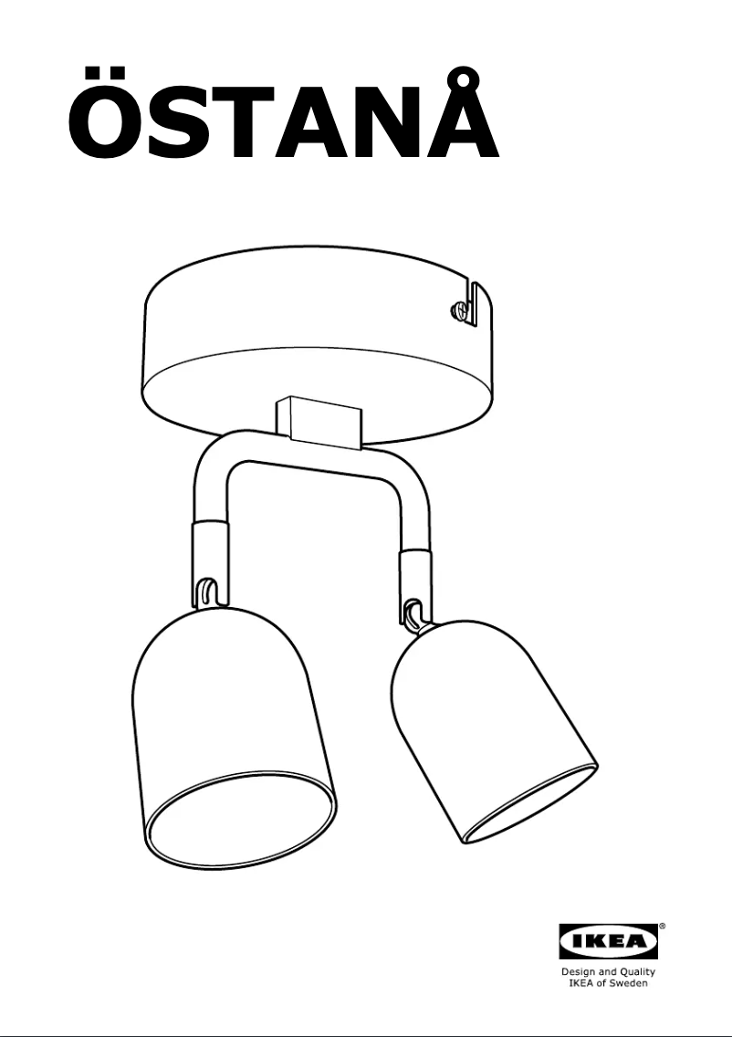 Page 1 de la notice Mode d'emploi Ikea OSTANA