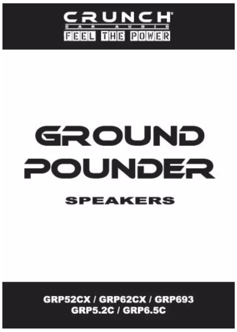 Página 1 del manual Manual de usuario Crunch GRP6.5C