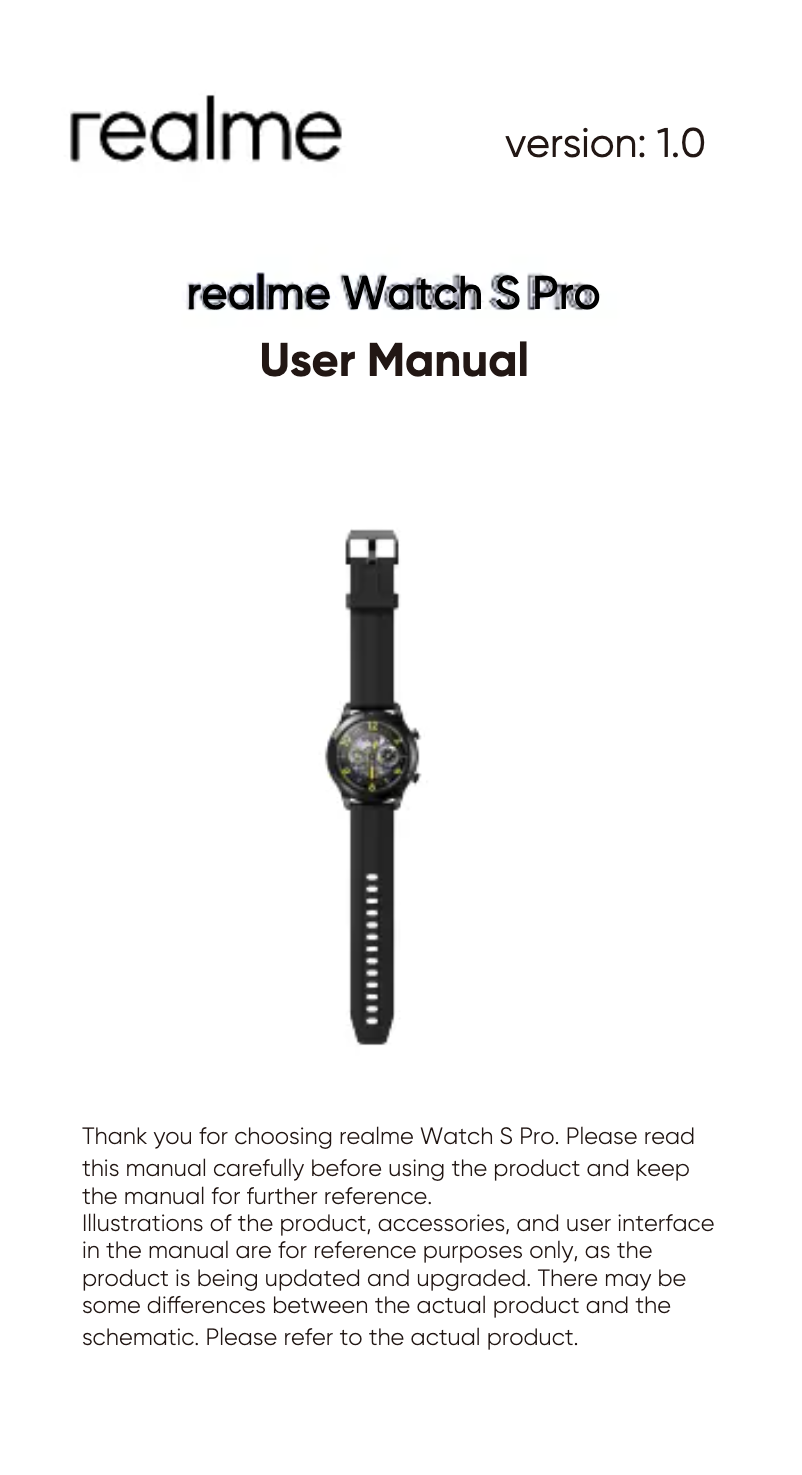 Image de la première page du manuel de l'appareil Watch S Pro