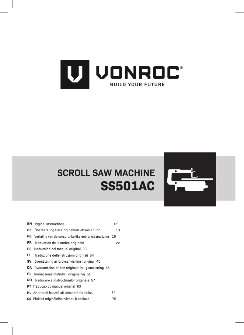 Page 1 de la notice Manuel utilisateur Vonroc SS501AC
