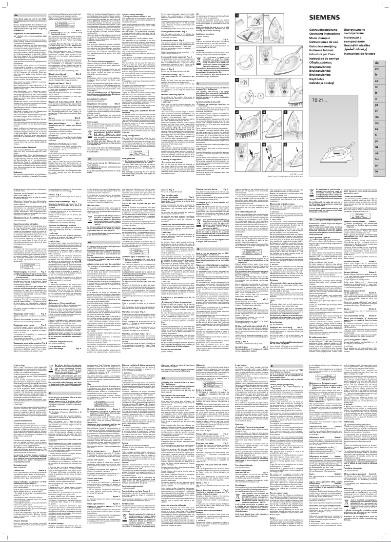 Page 1 de la notice Manuel utilisateur Siemens KG25F221