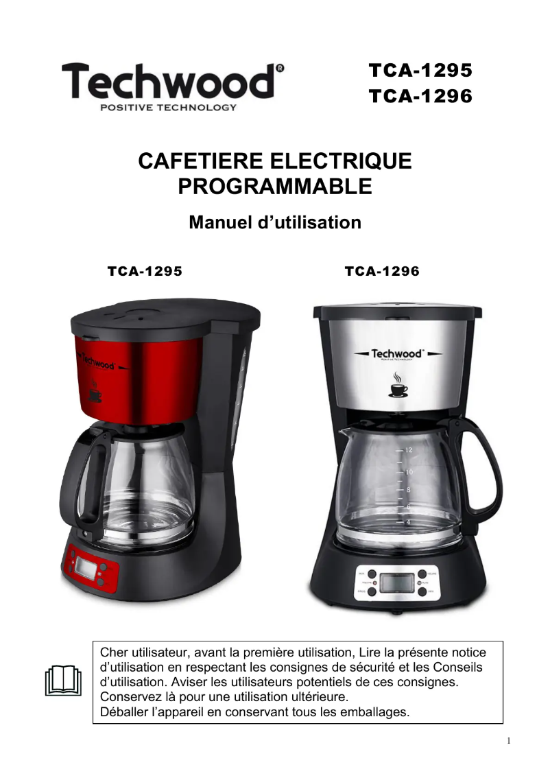Page 1 de la notice Manuel utilisateur Techwood TCA-911