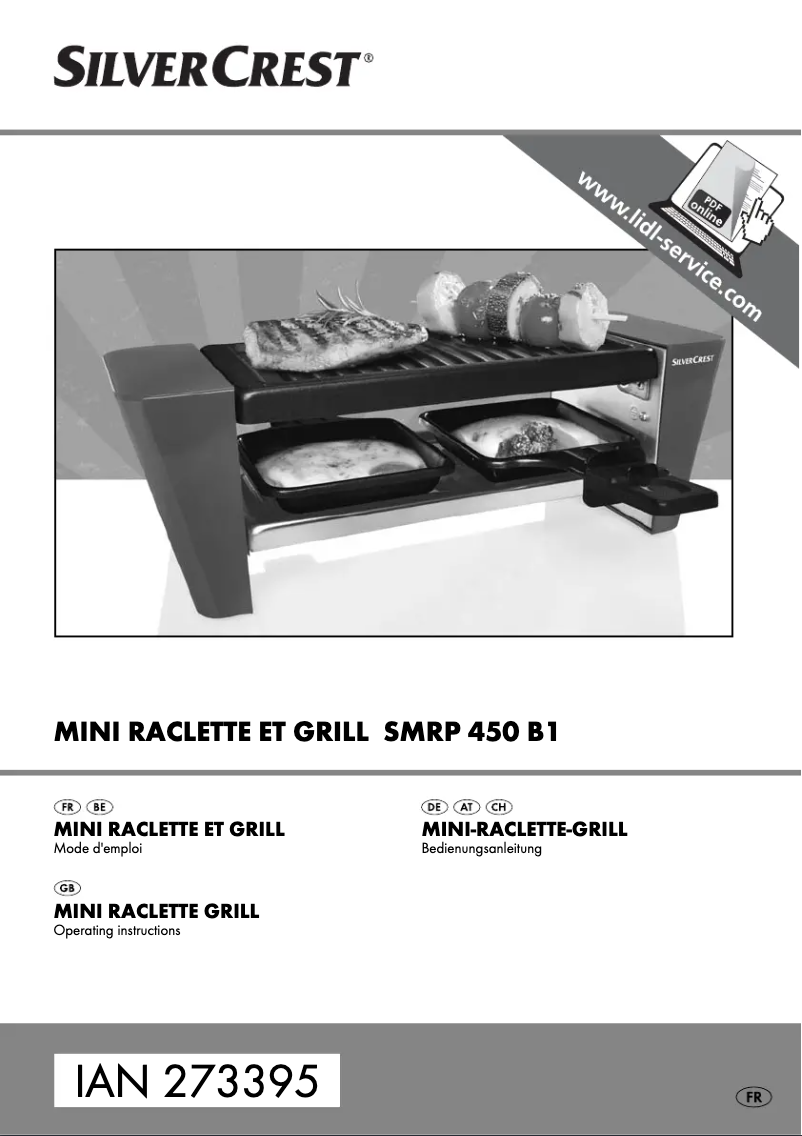 Page n°1 - Manuel utilisateur SilverCrest SMRP 450 B1
