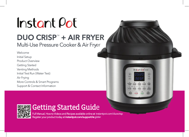 Page n°1 - Guide de démarrage rapide Instant Pot Duo Crisp