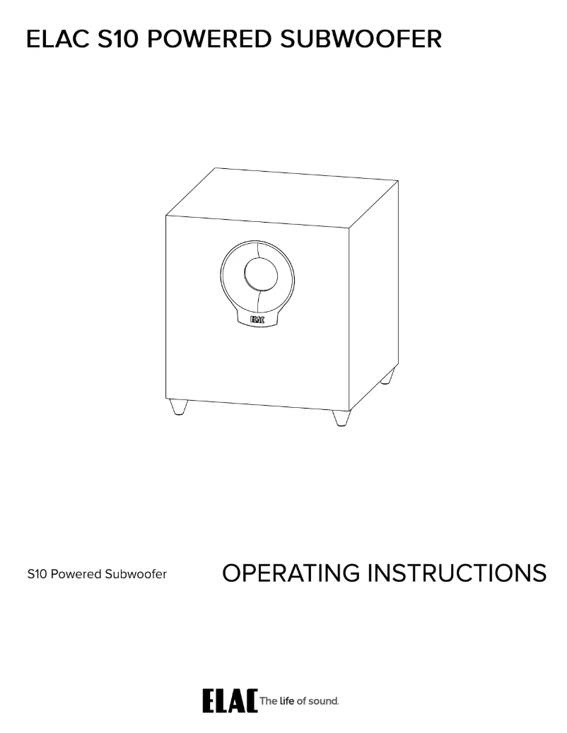 Page n°1 - Manuel utilisateur ELAC Debut S10