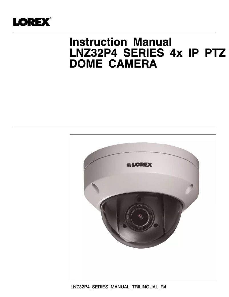 Page 1 de la notice Manuel utilisateur Lorex LNZ32P4