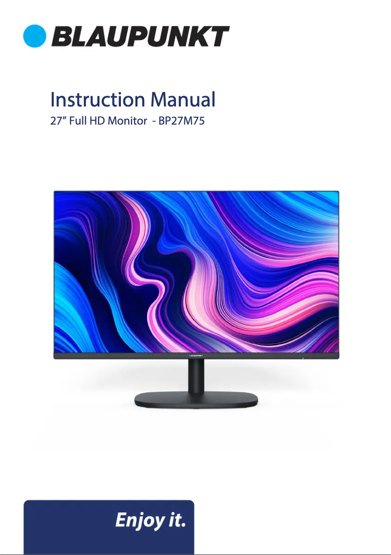 Page 1 de la notice Manuel utilisateur Blaupunkt BP27M75