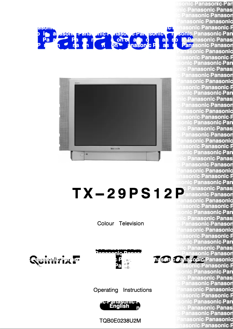 Page 1 de la notice Manuel utilisateur Panasonic TX-29PS12P