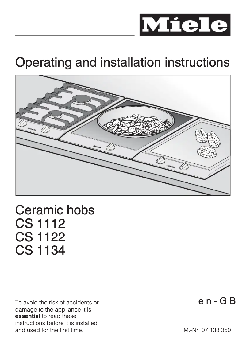 Page 1 de la notice Mode d'emploi Miele CS 1112 E