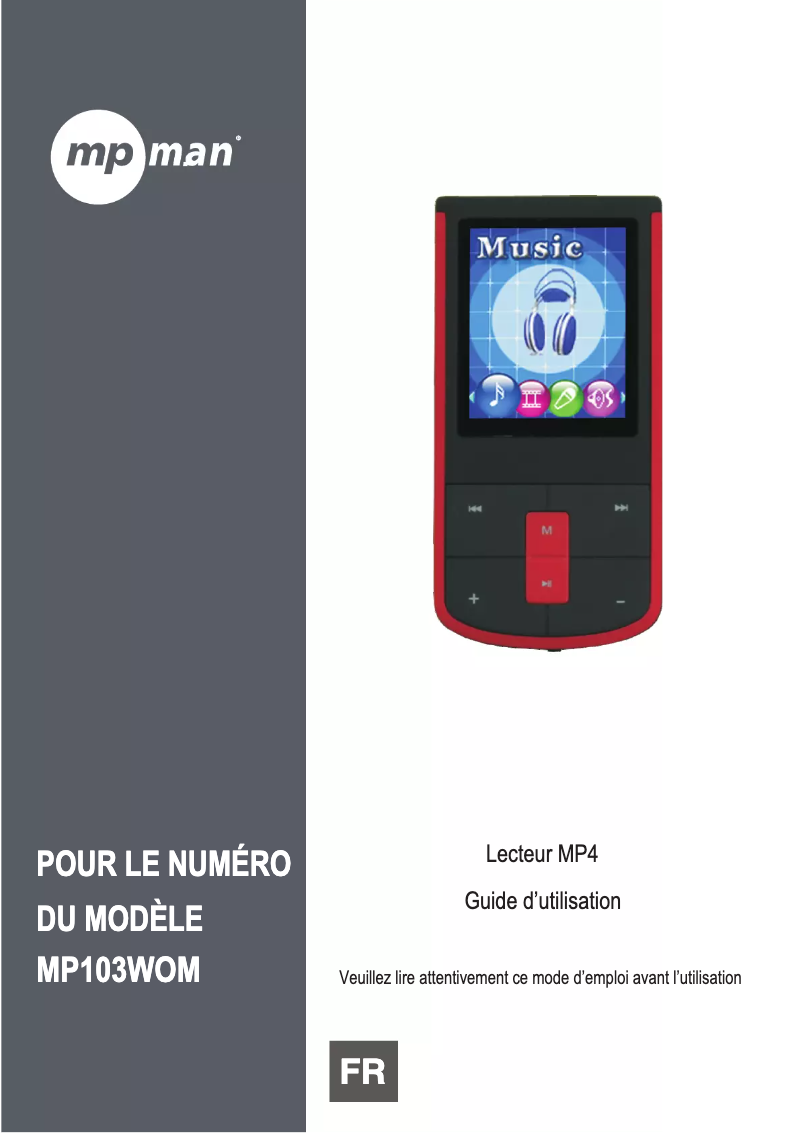 Image de la première page du manuel de l'appareil MP103