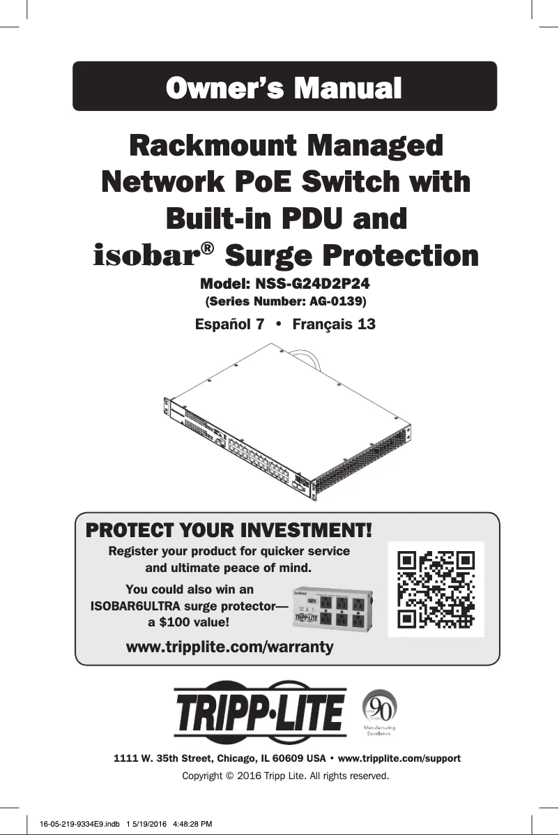 Image de la première page du manuel de l'appareil Isobar NSS-G24D2P24