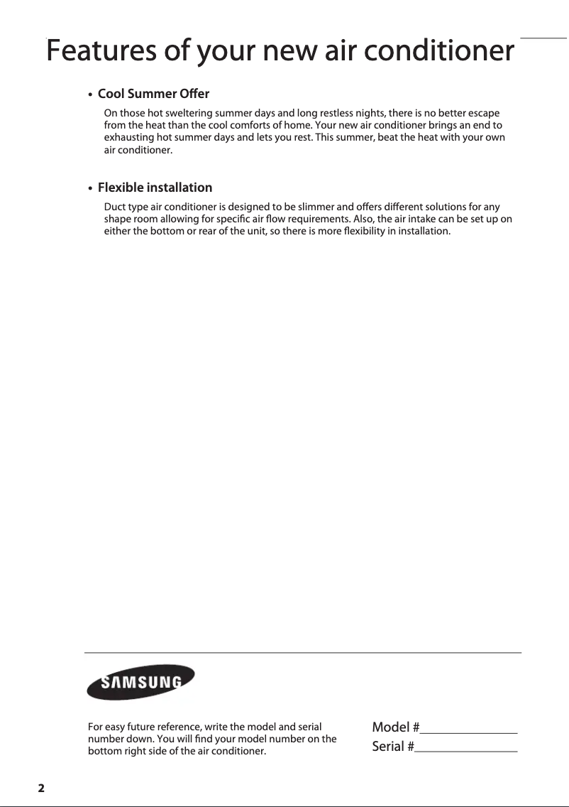 Page 1 de la notice Manuel utilisateur Samsung NS024SCREB
