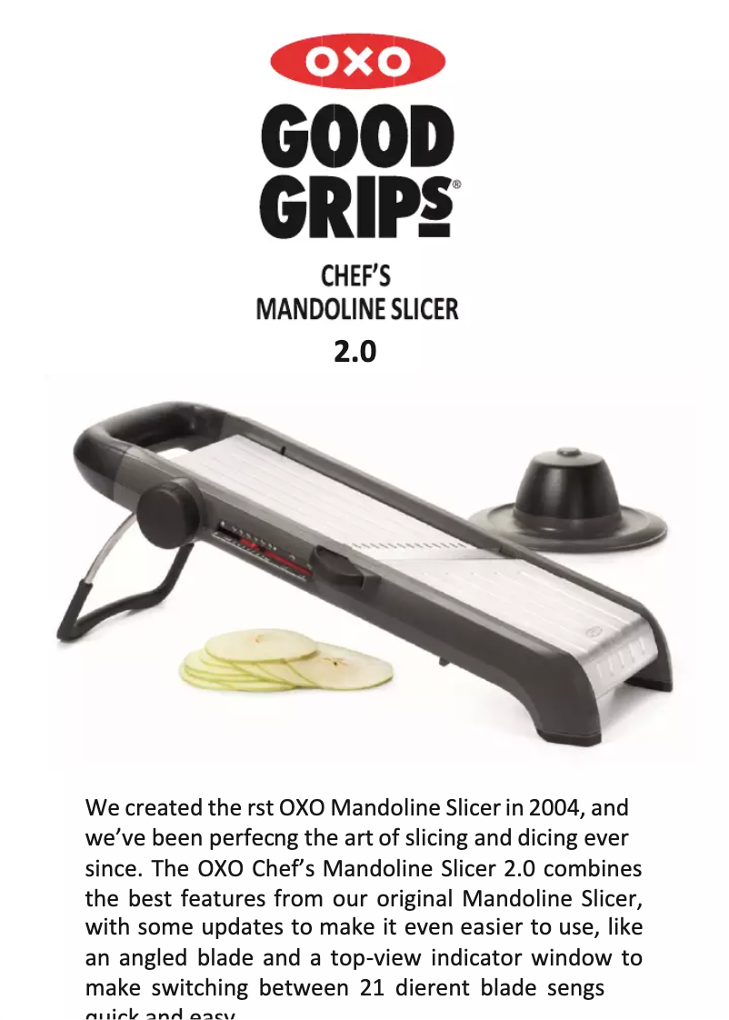 Page n°1 - Manuel utilisateur OXO Good Grips Good Grips Chef 2.0
