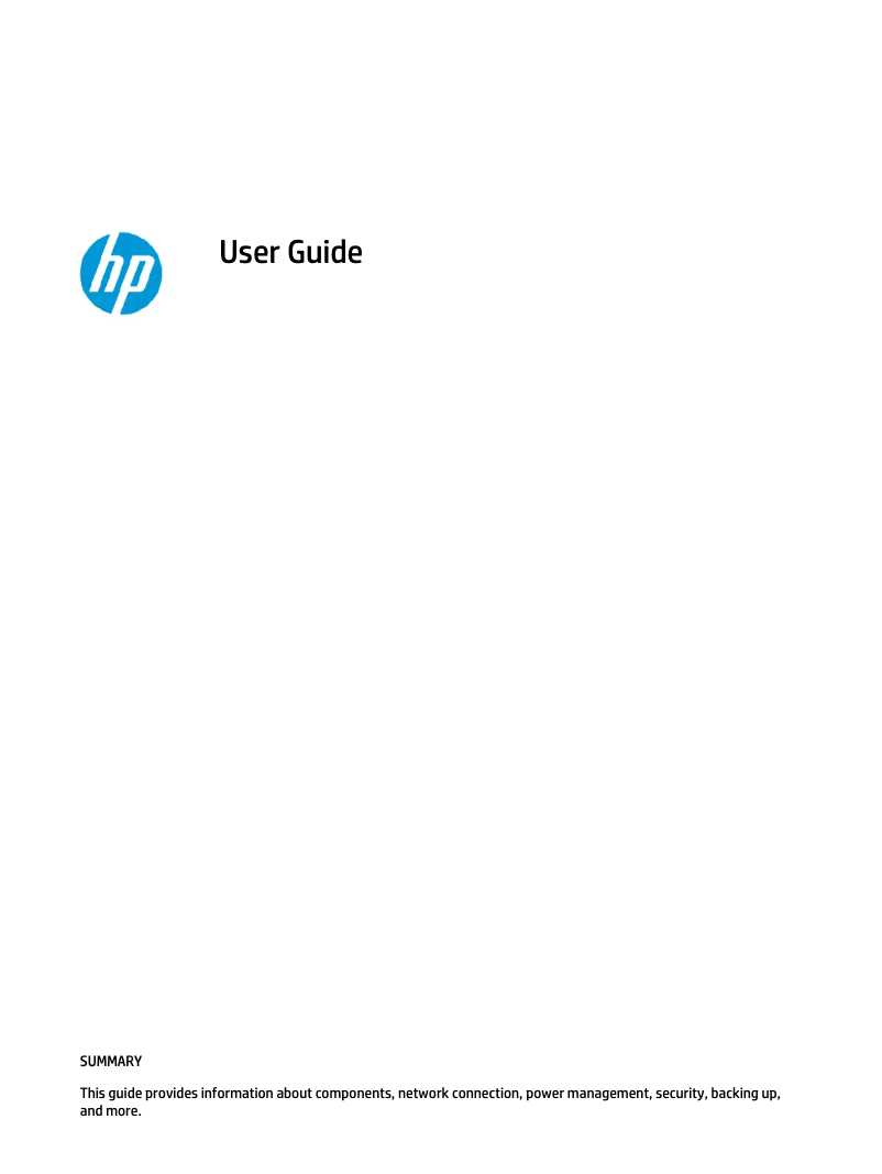 Page 1 de la notice Manuel utilisateur HP 17-cp1055ng