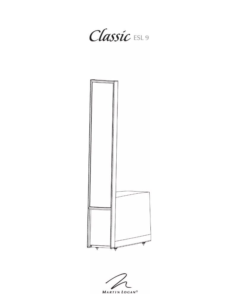 Image de la première page du manuel de l'appareil Classic ESL 9