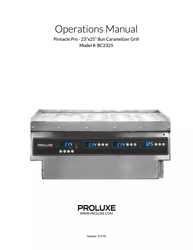 Page n°1 - Manuel utilisateur Proluxe Pinnacle Pro BC2325