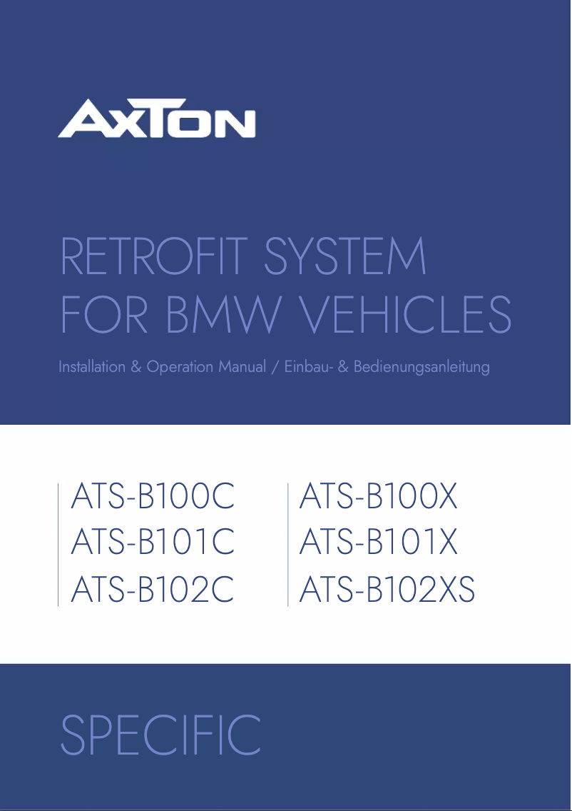 Page n°1 - Manuel utilisateur Axton ATS-B101C