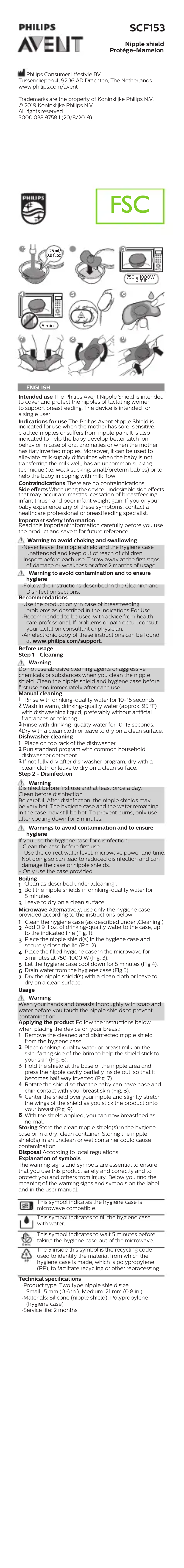 Page 1 de la notice Manuel utilisateur Philips Avent SCF153