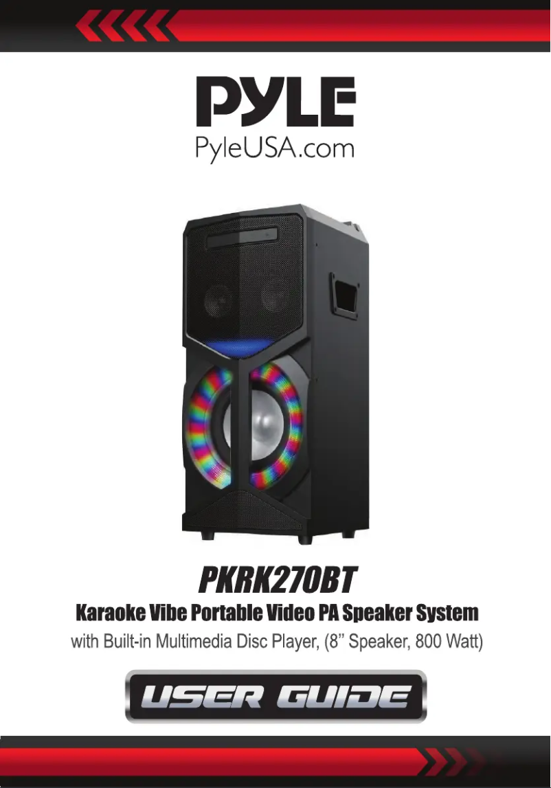 Page 1 de la notice Manuel utilisateur Pyle PKRK270BT