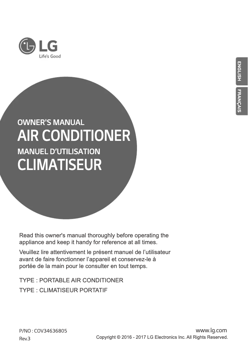 Imagen de la primera página del manual del dispositivo LP1417WSRSM