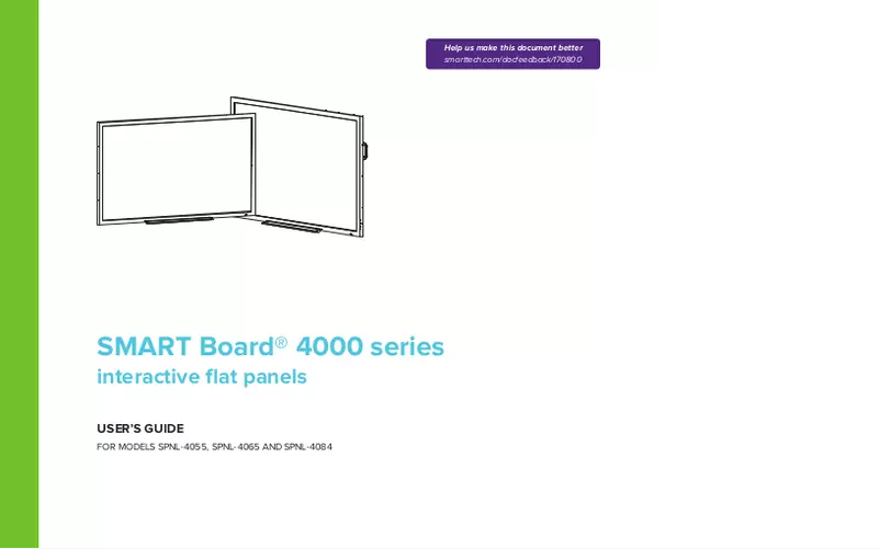 Page 1 de la notice Manuel utilisateur Smart Board 4065