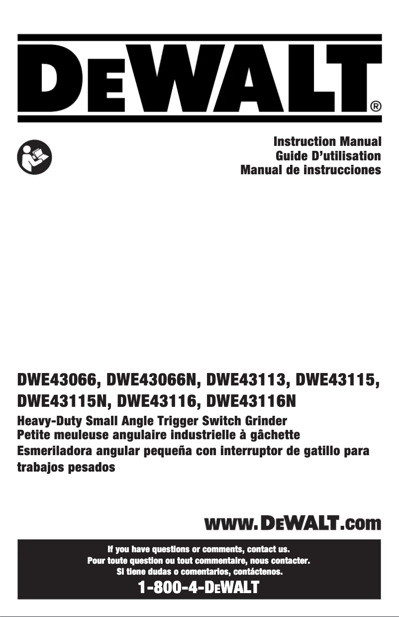 Image de la première page du manuel de l'appareil DWE43066