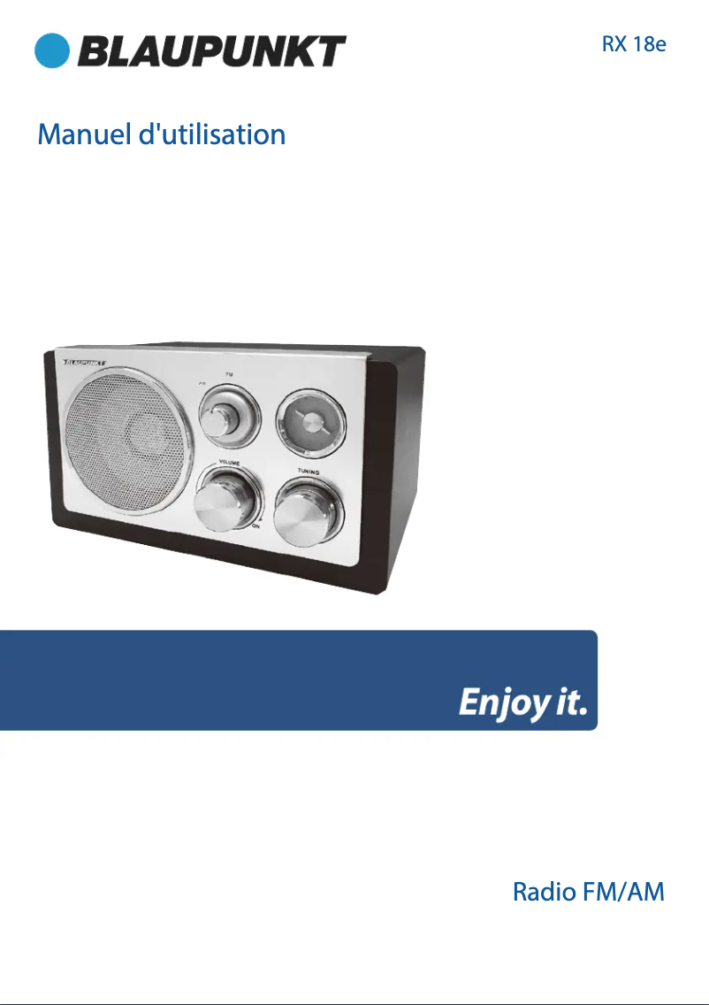Image de la première page du manuel de l'appareil RX 18e
