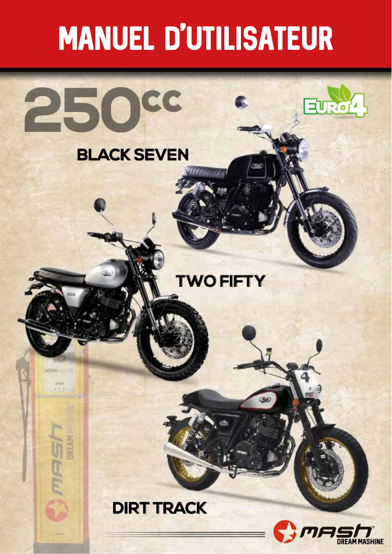 Page n°1 - Manuel utilisateur Mash Black Seven 250cc (2020)