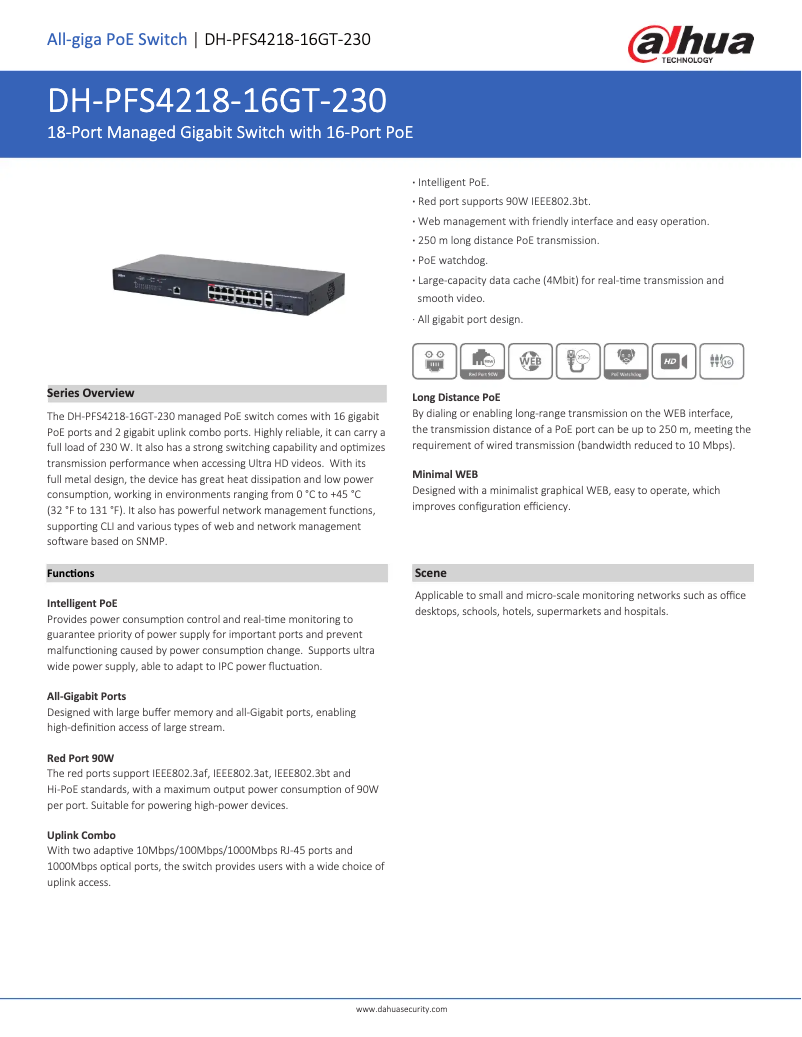 Image de la première page du manuel de l'appareil PFS4218-16GT-230