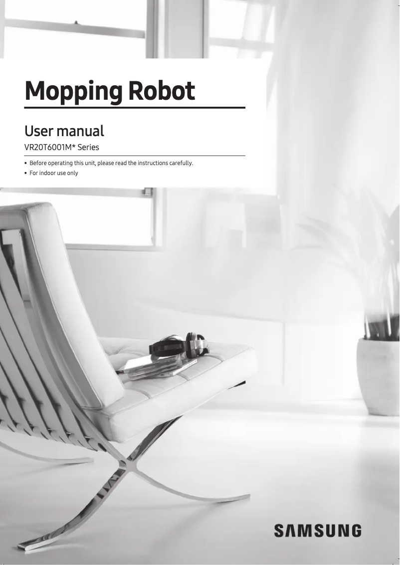 Image de la première page du manuel de l'appareil Jetbot Mop VR20T6001MW