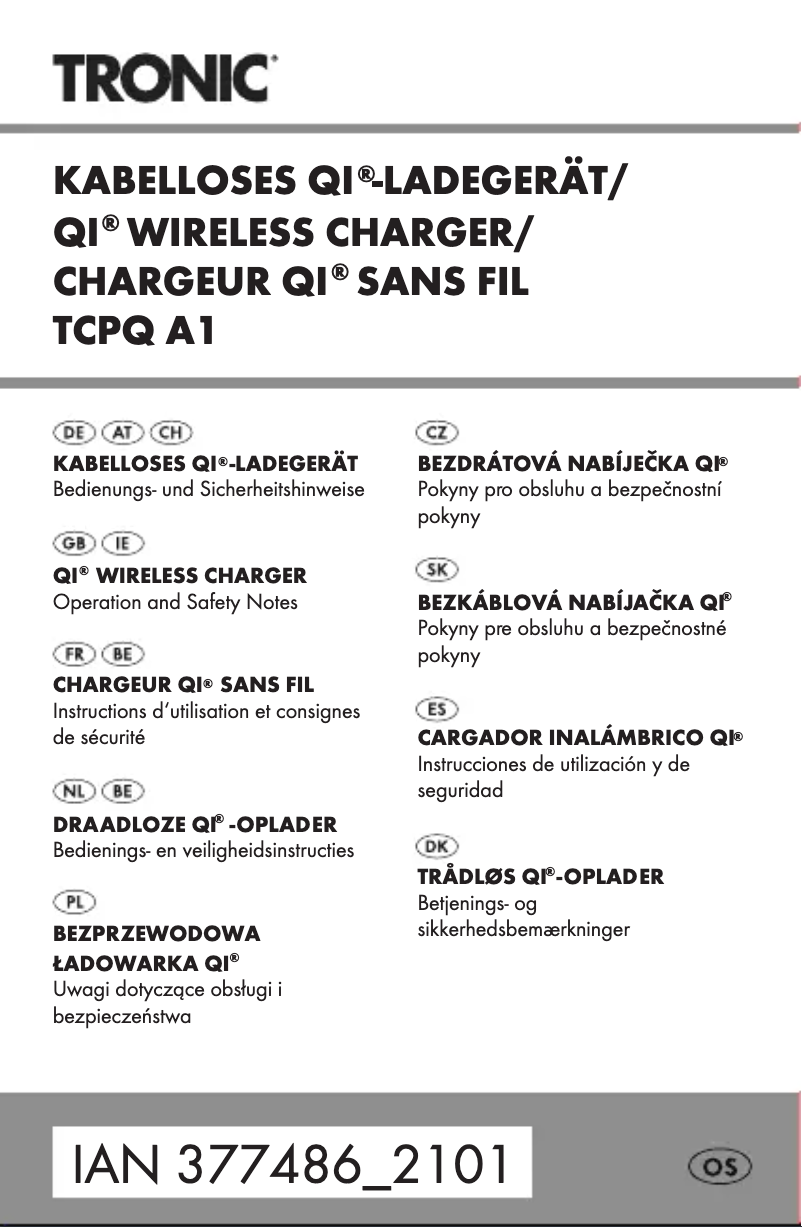 Page 1 de la notice Manuel utilisateur Tronic HG08305A
